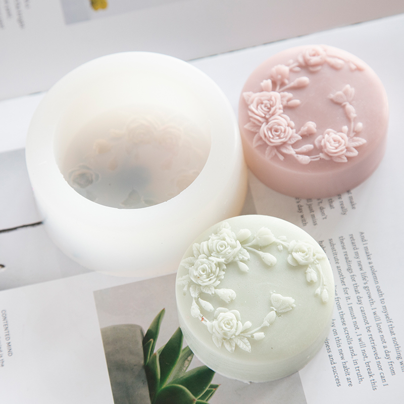 Soap Making Additives - Yuvarlak Şekil Gül Çiçek El Yapımı