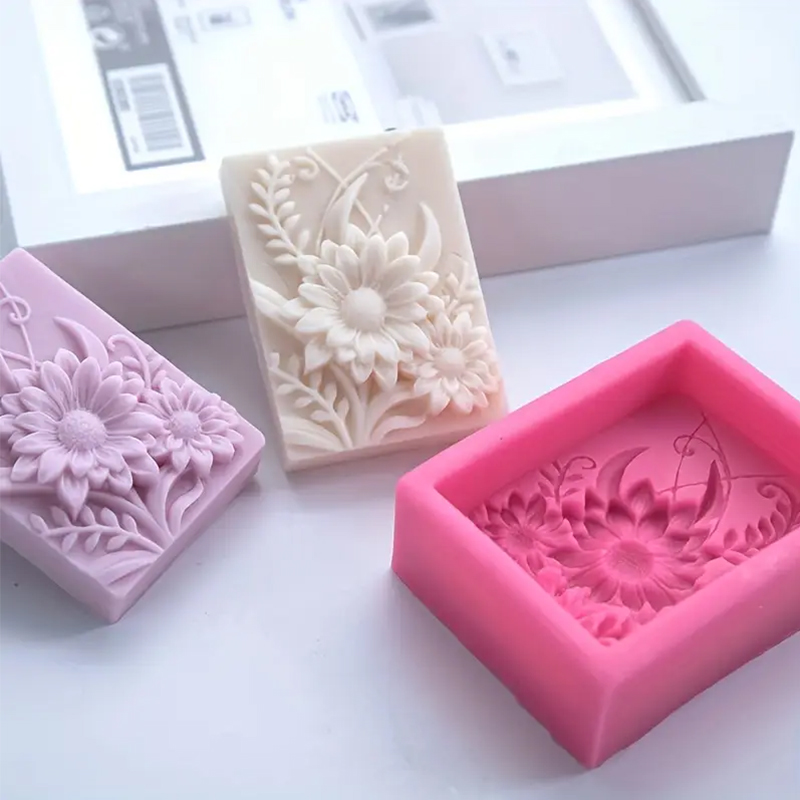 3D Çiçek Kare Sabun silikon ka - Soap Making Additives incelemesi ve fiyatı
