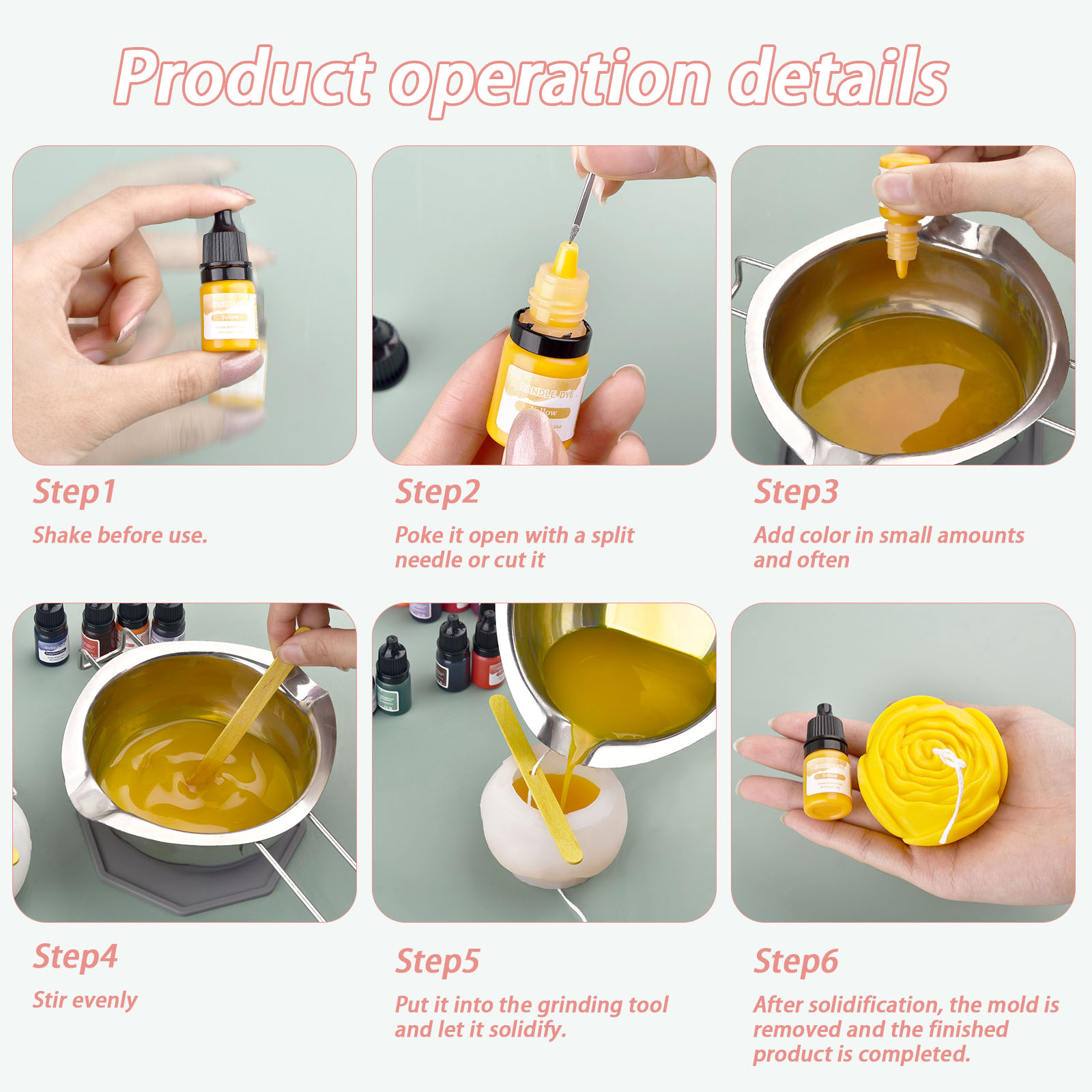 5 ml/Şişe Mum Balmumu Pigment  - Soap Making Dye incelemesi ve fiyatı