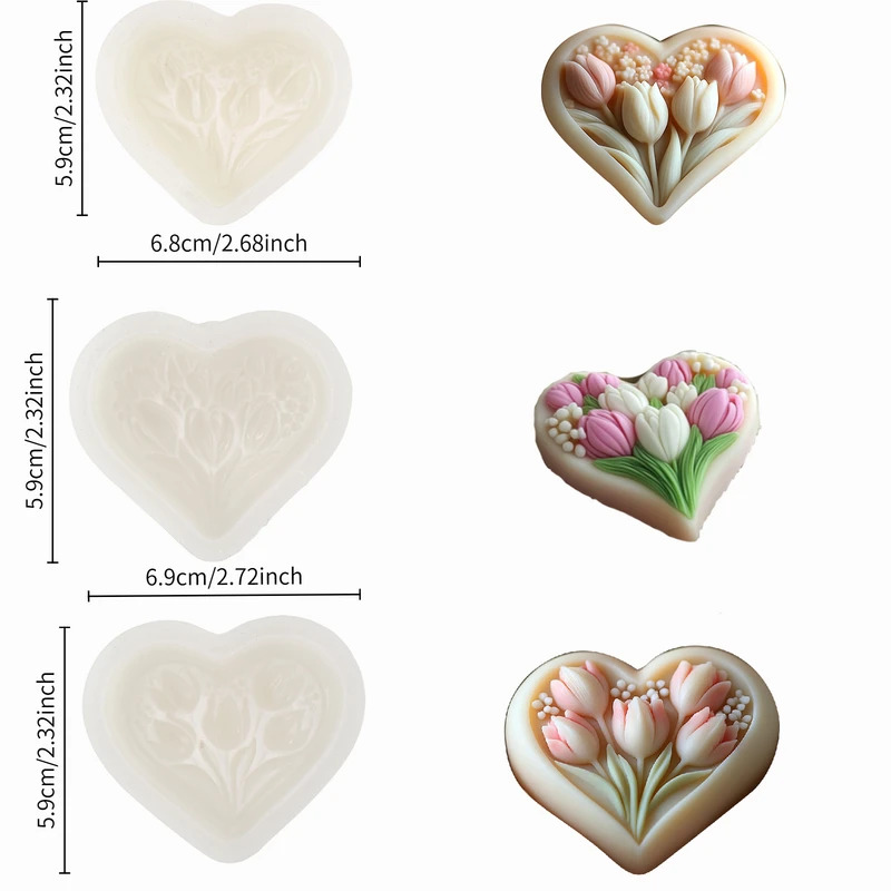 Kalp Şeklinde Lale Mumları içi - Soap Making Additives incelemesi ve fiyatı